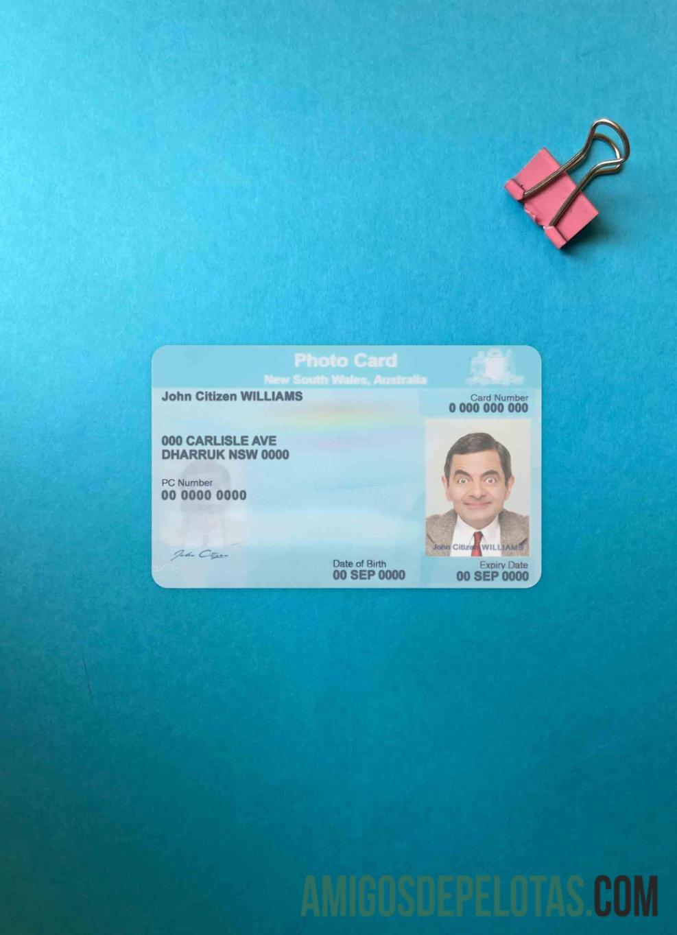 Australia New South Wales Photo Card olhar de foto frente exemplo